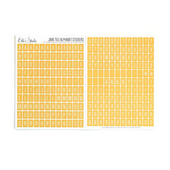 Yellow Jane Tile Alphabet Stickers-Elle's Studio