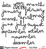 Months of The Year - Free Cut File