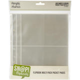 Multi Pack Pocket Page Refills for 6x8 Photo Flip Book-Simple Stories Sn@p
