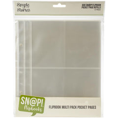 Multi Pack Pocket Page Refills for 6x8 Photo Flip Book-Simple Stories Sn@p