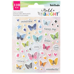 Mini Puffy Butterfly Stickers-Vicki Boutin Bold + Bright