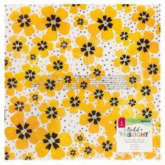 Yellow Flowers Acetate 12x12 Paper-Vicki Boutin Bold + Bright