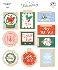 Wood Accent Stickers-Holiday Dreams-Pinkfresh Studio