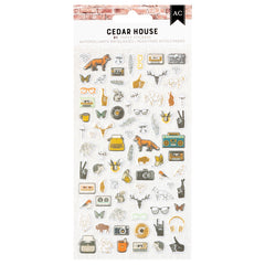 Cedar House Puffy Icon Stickers-American Crafts