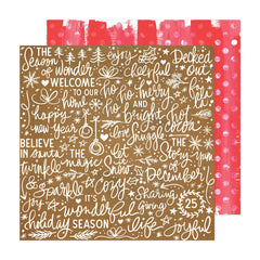 Paper 7-34031908 Brown Words 12x12 Paper-Vicki Boutin Wrapped In Ribbons