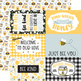 6x4 Journaling Cards 12x12 Paper-Echo Park Bee Happy