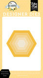 Stitched Hexagons Nesting Metal Dies-Echo Park Bee Happy