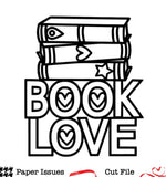 Book Stack Love-Free Cut File