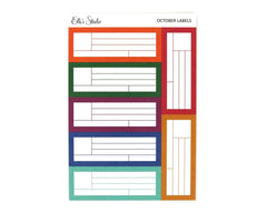 October Cut Apart Labels-Elle's Studio ledger