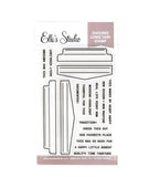 Outlined Long Tabs Stamp Set-Elle's Studio