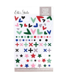 Shapes & Dots Puffy Stickers-Elle's Studio red pink green
