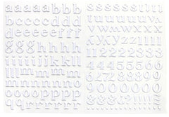White Noel Puffy Alphabet Stickers-Elle's Studio