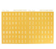 Yellow Large Tile Alphabet Stickers-Elle's Studio