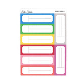 April Cut Apart Labels-Elle's Studio Rainbow Line