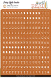 Table Of Contents Rust Tile ABC Stickers-Pretty Little Studio Well Read