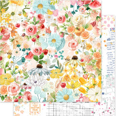 Fresh Blooms 12x12 Paper-Pretty Little Studio You Are My Sunshine