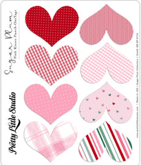 Pink Kisses Hearts Punch-Out Tags-Pretty Little Studio Sugar Plum