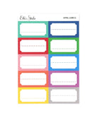 April Cut Apart Labels-Elle's Studio Dot Line