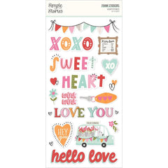 Foam Stickers-Simple Stories Heartstrings