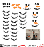 Snowman Face Customizable Name-Free Cut File