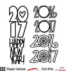2017 Happy New Year Free Cut File