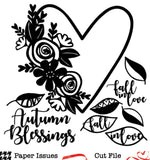Autumn Blessings-Free Cut File
