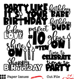 Birthday Cake Toppers-Free Cut File