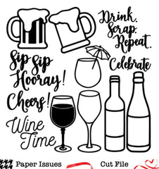 Cheers Time!-Free Cut File