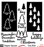 December Trees TN Pages-Free Cut File