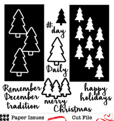 December Trees TN Pages-Free Cut File