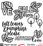 Fall Trees Please-Free Cut File