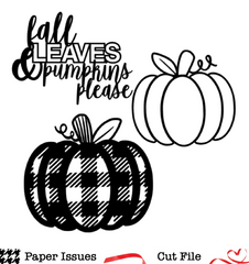 Fall Buffalo Check Pumpkin-Free Cut File