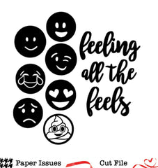Feeling All The Feels Emojis-Free Cut File
