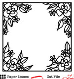 Floral Window Frame-Free Cut File