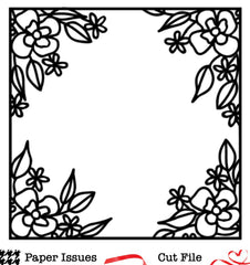 Floral Window Frame-Free Cut File
