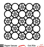 Floral Circle Grid Free Cut File