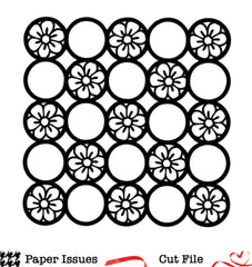 Floral Circle Grid Free Cut File