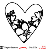 Floral Heart Free Cut File
