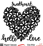 Floral Sweetheart-Free Cut File
