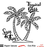 Geo Tropical Palm Tree-Free Cut File