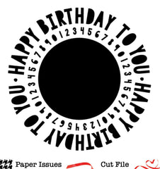 Happy Birthday Circles-Free Cut File