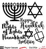 Happy Hanukkah-Free Cut File