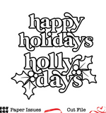 Happy Holly Days-Free Cut File