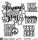 Happy New Year 2021-Free Cut File