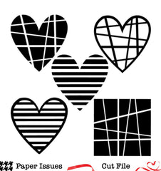 Hearts & Backgrounds 5 ways-Free Cut File