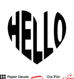 Hello Heart Background-Free Cut File