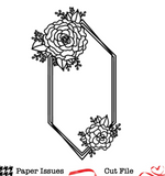 Hexagon Flower Frame- Free Cut File