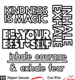 Inhale Quotes-Free Cut File