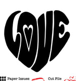 Love Heart Background-Free Cut File
