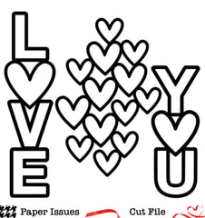 Love You Hearts-Free Cut File